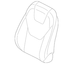 Seat Back Cushion Cover - Left, Front