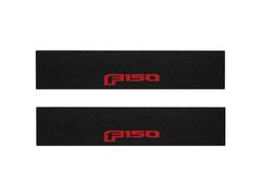 Tufskinz Red Lettering on Black Texture Door Sill Kit