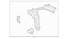 Body A-Pillar Reinforcement REINFORCED Pillar <br>Reinforcement panel used on the A /rkr Aperture