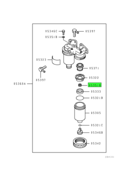 GASKET,WATER SEPARATOR INR 1