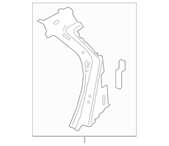 Body C-Pillar Bodyside Reinforcement - Left, Inner