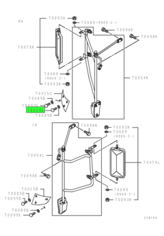 SCREW,RR VIEW MIRROR 2