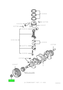 NUT,CRANKSHAFT PULLEY 1