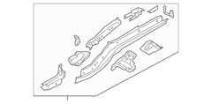 Floor Side Rail Sidemember - Right, Rear, Center