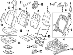 Heater Seat Element Cushion <br>Seat pad SPORT (CONVERTIBLE, COUPE)