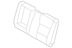 Seat Back Cushion Cover Crew Cab with ARMRESTS Onyx/carmelo - Left, Rear, Driver