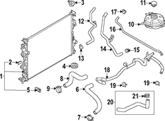 Engine Coolant Overflow Hose <br>A that feeds to the or recOvery bottle in a closed loop