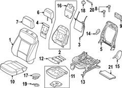 Cover Seat Back - Right, Front