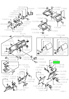 STRIKER,INSTRUMENT PANEL BOX LID LOCK 1