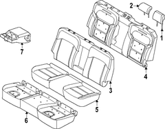 Seat Cushion Foam Pad <br>Foam for - Rear