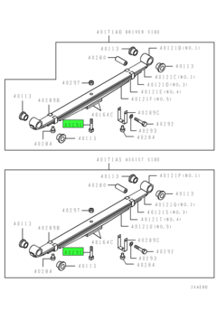 CENTER BOLT,FR SUSP SPRING 1
