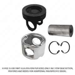 Piston Assembly Kit with Steel Bushings and 16:1 Compression Ratio