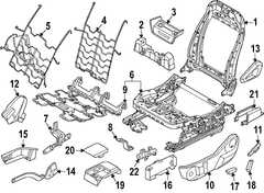Seat Lumbar Support Cushion Adjuster <br>Pad used for the portion of back Pad -