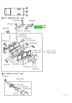 BRACKET,RR COMBINATION LAMP 1