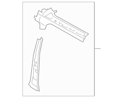 Body B-Pillar Side Roof Rail - Left, Inner