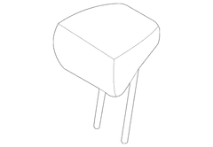 Headrest - Rear, Center