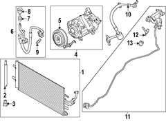 AIR CONDITIONING (A/C) Refrigerant Suction Hose Tube <br>