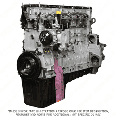 3/4 Engine DD16 15.6L EPA10 with Front Sump, ESN 0077481 and Later, 6 Lobe Camshaft