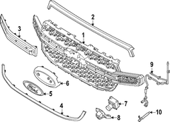 Grille <br>Grille Radiator Bumper - Front, Upper, Center
