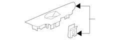 Door Window Switch Bezel Housing - Right, Rear