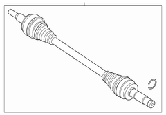 Cv Axle Joint Half Shaft - Right