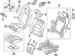 Seat Belt Guide <br>Guide for Extender Arm Loop Strap RECARO - Front, Passenger