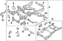 Rail End Plate <br>Frame Reinforcement Cap Extension Frame Mount bracket - Left, Front