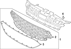 Grille Molding Finish Panel - Front, Upper