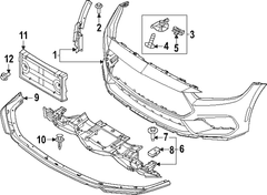 Cover Bumper <br>Bumper Pad - Front, Upper