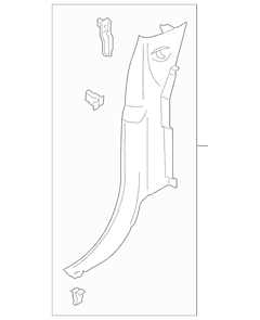 Body C-Pillar Trim Panel - Right, Center