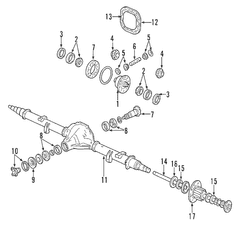 Differential Ring and Pinion Driving Gear - DANA Model 70, Rear 3.7L