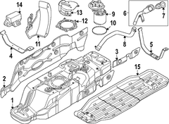 Fuel Tank Strap <br>A strip that supports the and attaches it to vehicle TAN Support