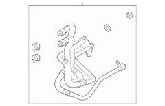 Tube And radiator - Inlet (2.5 LITER HYBRID, AT)