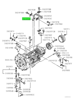 TUBE,A/T OIL COOLER FEED 1