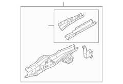 Floor Side Rail Sidemember - Left, Rear, Center