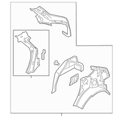 Quarter Panel Bodyside Reinforcement - Right, Inner