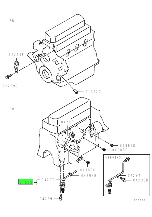 MC857438 Mitsubishi FUSO | Engine Oil Pan Oil Level Sensor