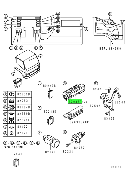 Mitsubishi Fuso ミラーモーター MK435154 MK420435 Mitsubishi FUSO | Front Door Power Window Driver Side