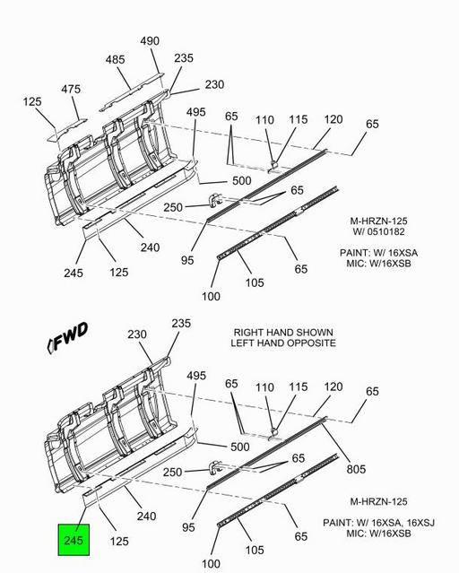 4115488C3 Navistar International® W/FLARE Rear 56 Inch Aero Panel