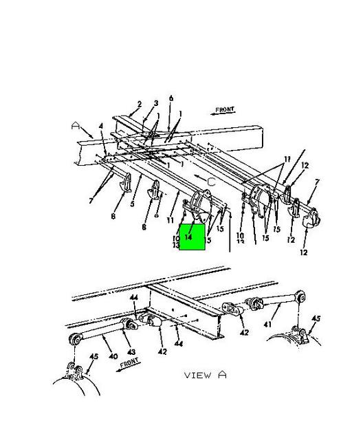 469824C2 | Genuine Navistar International® BRACKET REAR SPRING FRONT