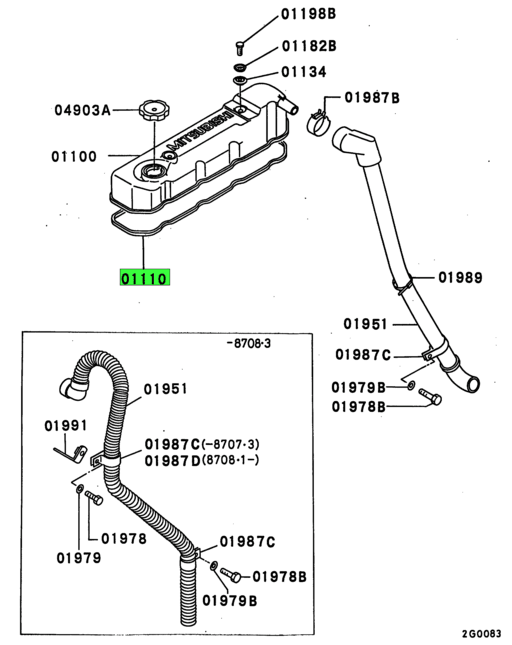 ME011279 Mitsubishi FUSO | Rocker Cover Gasket | Source One Parts Center