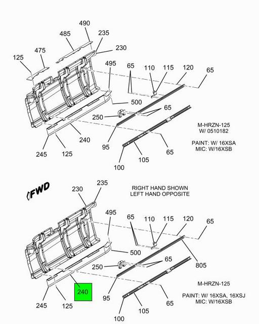 4110528C3 Navistar International® PANEL LR 73 IN AERO W/FLARE