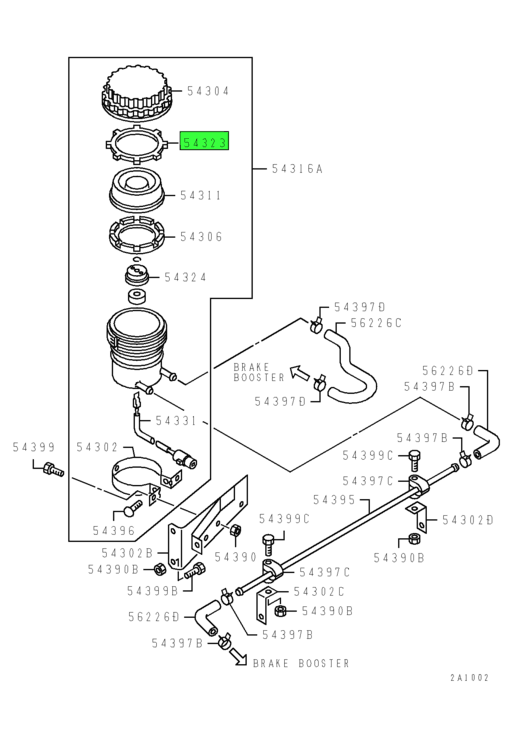 MC034964 Mitsubishi FUSO | Brake Fluid Reservoir Slide Ring