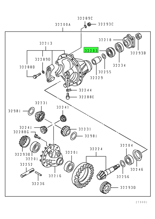 MH043124 | Mitsubishi FUSO® | Front Differential Drive Pinion