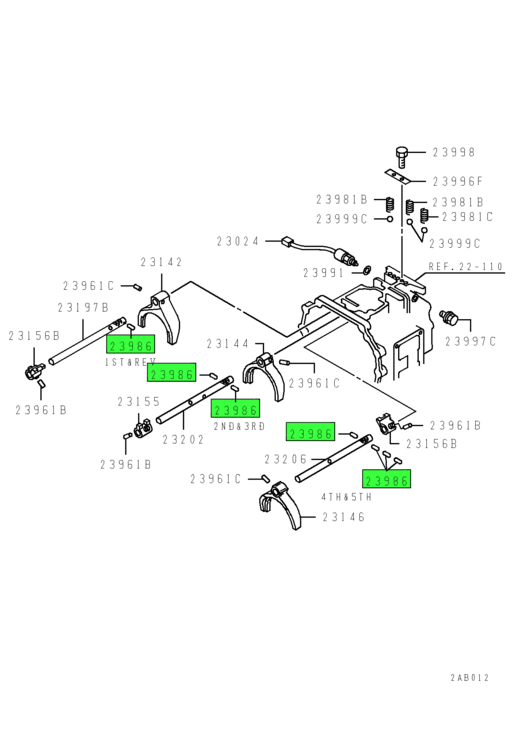 ME610841 Mitsubishi FUSO | Manual Transmission Gearshift