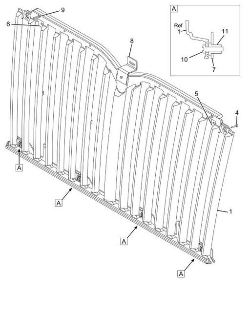 3588742P91 Navistar International | GRILLE ASSEMBLY CHROME