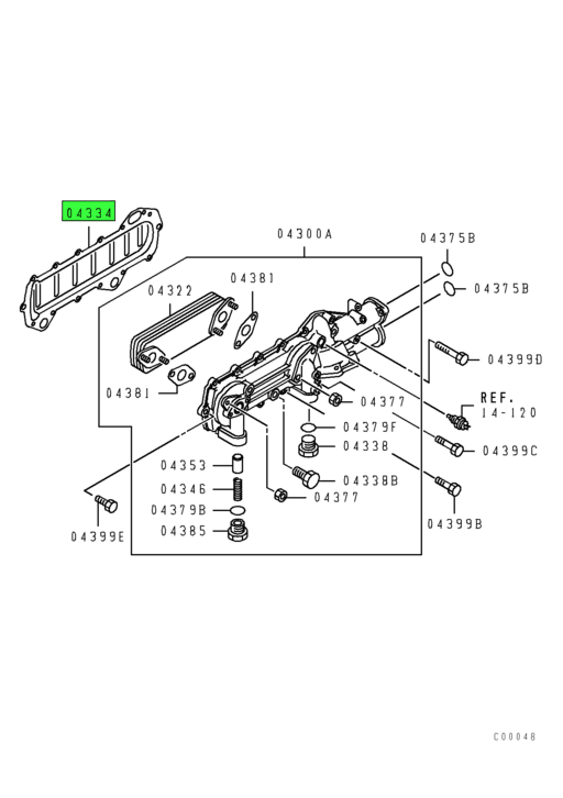 ME240205 | Genuine Mitsubishi FUSO® Engine Oil Cooler Cover Gasket