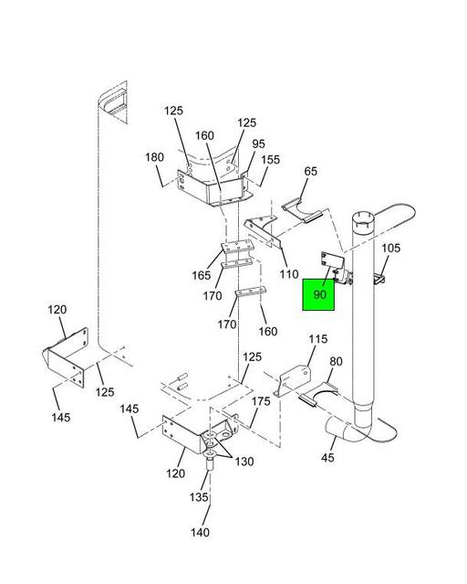 2001876C2 | Genuine Navistar International® SUPPORT LEFT MUFFLER