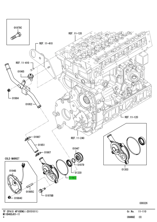Diagram◆ポンチョ/--/アンゴラ/3636 9050-0 MK667060 Mitsubishi FUSO | Engine Breather O-Ring | Source