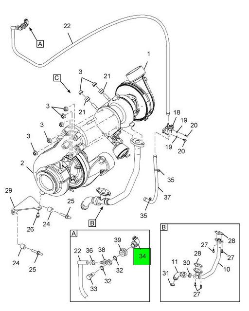 2510797C1 | Genuine Navistar International® CONNECTOR 90DEG 1/4OD TUBE